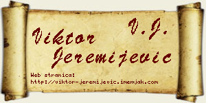 Viktor Jeremijević vizit kartica